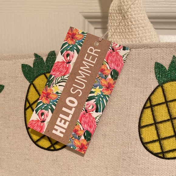 Pineapple Tote, Pineapple Bag, Large Pineapple Tote, Double Handles, Summer Bag - Picture 10 of 11